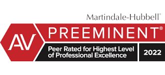 Martindale-Hubbell | Preeminent | Peer Rated for Highest Level of Professional Excellence | 2022